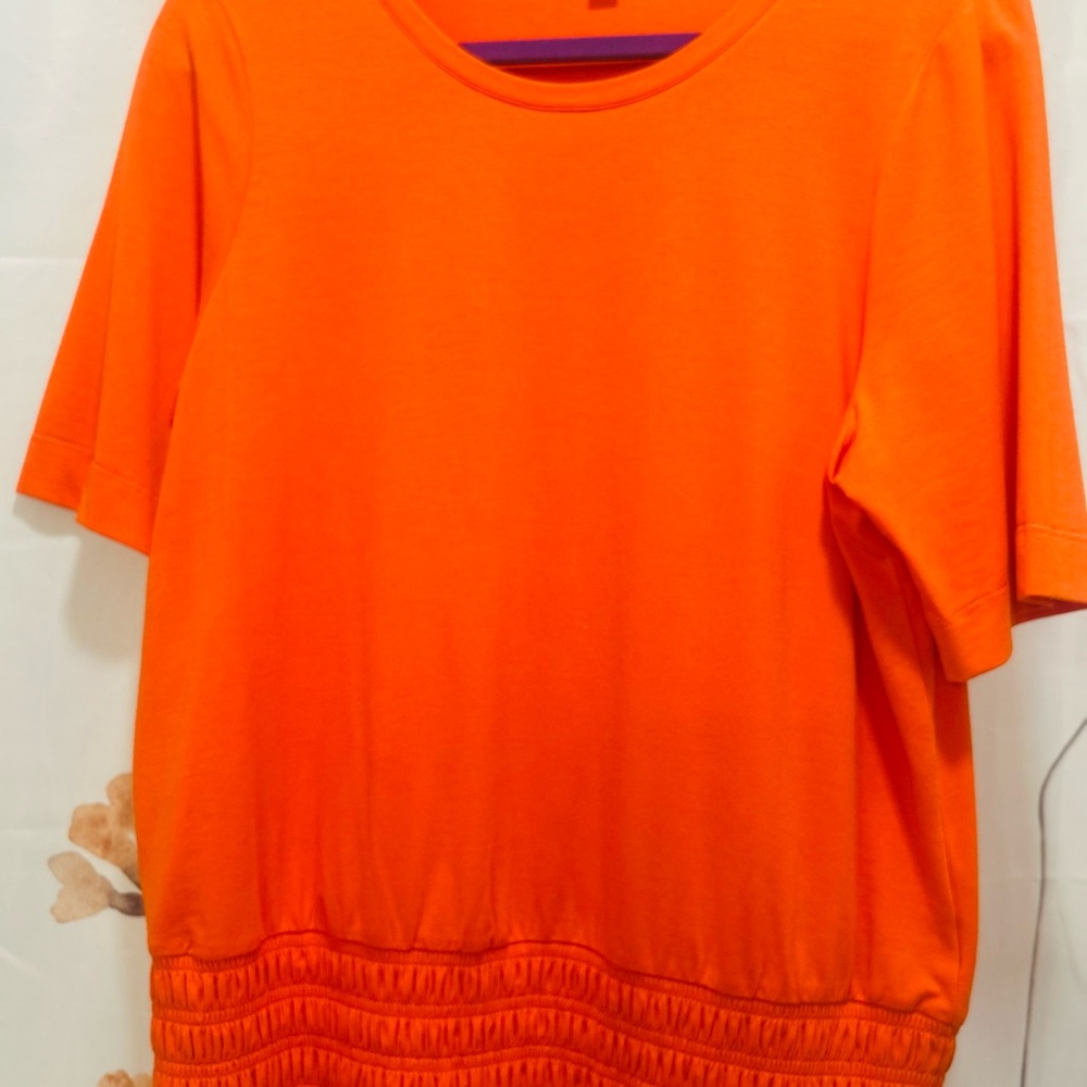 Chico's Bright Orange Short Sleeve Top
